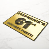 61ste verjaardag van de partij van Birthday - Vett Folie Uitnodiging (Gedraaid)