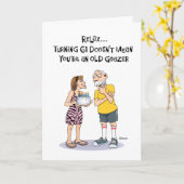 61ste verjaardag van Geezer Kaart (Gele Bloem)