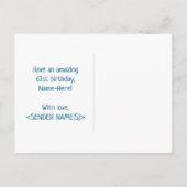 61ste verjaardag: Vet, Vun, Eenvoudig, Regenboog 6 Briefkaart (Achterkant)