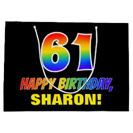 61ste verjaardag: Vet, Vun, Eenvoudig, Regenboog 6 Groot Cadeauzakje