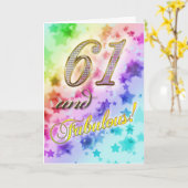 61ste verjaardag voor iemand Fabulous Kaart (Gele Bloem)