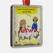 626 hond heeft vlooiencartoon metalen ornament (Rechts)