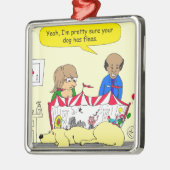 626 hond heeft vlooiencartoon metalen ornament (Links)