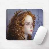 6271-Mannequin met rood haar en Diamond Tiara Muismat (Met muis)