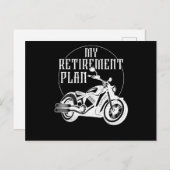 62.Biker Mijn pensioenplan opa Uitnodiging Briefkaart (Voorkant / Achterkant)