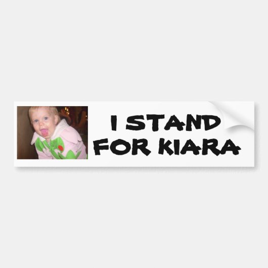 62, IK STAND , VOOR KIARA BUMPERSTICKER (Voorkant)