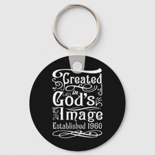 62 jaar oud Christelijk: Jezus en God 1960 62nd Bi Sleutelhanger