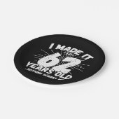 62 Jaar Oud Sarcastisch Meme Grappig 62e Verjaarda Papieren Bordje (Gekanteld)