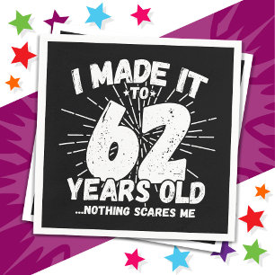 62 Jaar Oud Sarcastisch Meme Grappig 62e Verjaarda Servet