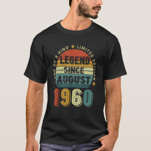 62 jaar oude 62e verjaardag Legende sinds 19 augus T-shirt