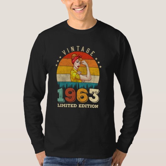 62 jaar oude Bday 1963  62e Verjaardag Vrouwen T-shirt (Voorkant)