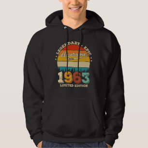 62 jaar oude Bday 1963 Geweldige 62e verjaardagsca Hoodie