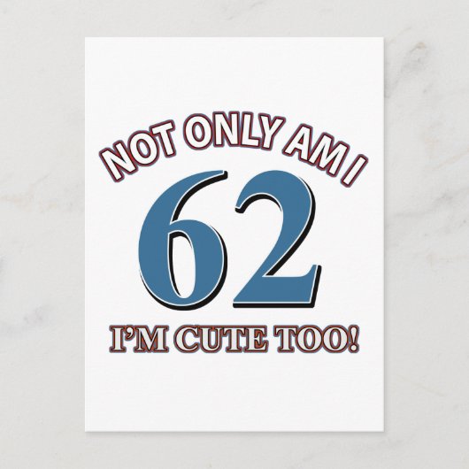 62 jaar Oude design Briefkaart (Voorkant)