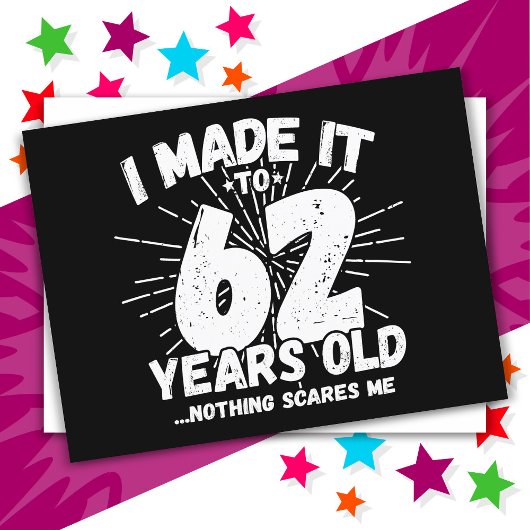 62 Jaar Oude Sarcastische Meme Funny 62e Verjaarda Briefkaart