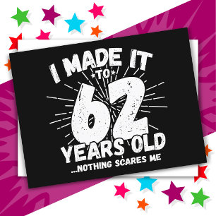 62 Jaar Oude Sarcastische Meme Leuk 62e Verjaardag Briefkaart