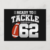 62 Jaar Oude Tackle Voetbal Feestje 62ste Verjaard Briefkaart (Voorkant)