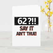 62 jaar oude verjaardagskleding kaart (Gele Bloem)