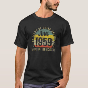 62 jaar Oude Vintage juni 1959 62ste verjaardag Qu T-shirt