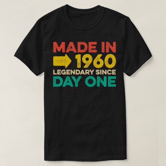 62-jarige Mannen Vrouwen geboren in 1960 Geschenke T-shirt (Design voorkant)