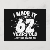 62-jarige sarcastische meme grappige 62e verjaarda briefkaart (Voorkant)