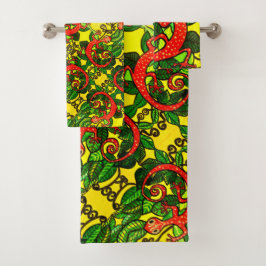 62 Red Gecko Towels SET Bad Handdoek