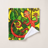 62 Red Gecko Towels SET Bad Handdoek (Wasdoekje)