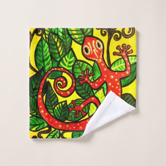 62 Red Gecko Towels SET Bad Handdoek (Wasdoekje)