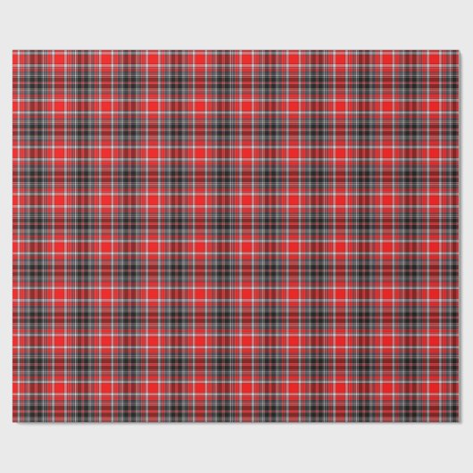 62 Tartan Plays Red, Black & White No. Cadeaupapier (Vlak)
