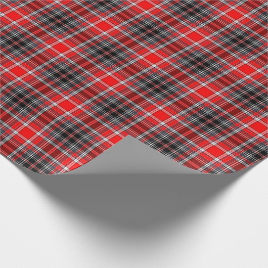62 Tartan Plays Red, Black & White No. Cadeaupapier (Hoek)