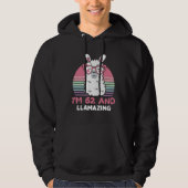 62 Year Old Bday Llamazing 62nd Birthday Llama Hoodie (Voorkant)