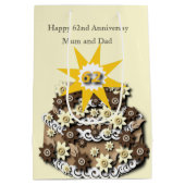 62e bruiloft Jubileum Medium Cadeauzakje (Achterkant)