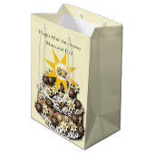 62e bruiloft Jubileum Medium Cadeauzakje (Achterkant Gekanteld)