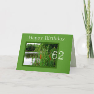 62e Happy Birthday Cat Tails op Pond Kaart