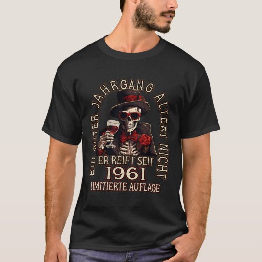 62e Man 1961 Een goed jaar 62 Hem Verjaardag T-shirt (Voorkant)