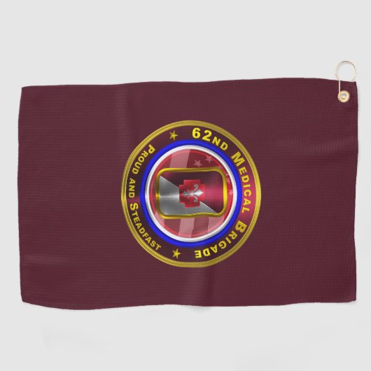 62e medisch brigade "Proud and Steadfast" Golfhanddoek (Horizontaal)