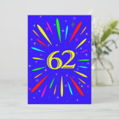 62e uitnodiging van de Birthday Party (Staand voorkant)