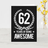 62e verjaardag (62 jaar Geweldige) Kaart (Gele Bloem)