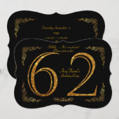 62e verjaardag, 62e verjaardag, geweldige Gatsby,  Kaart (Voorkant / Achterkant)