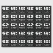 62e verjaardag: Art Deco geïnspireerd look "62" &  Cadeaupapier (Vlak)