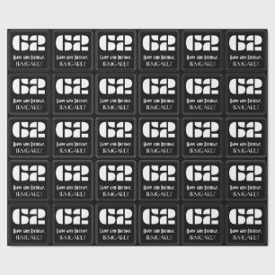 62e verjaardag: Art Deco geïnspireerd look "62" &  Cadeaupapier