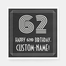 62e verjaardag: Art Deco geïnspireerd look "62" + Servet