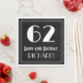 62e verjaardag ~ Art Deco geïnspireerde look "62", Servet (Insitu)