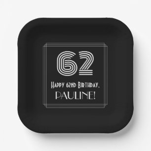 62e verjaardag — Art Deco Geïnspireerde look "6 Papieren Bordje