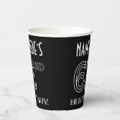 62e verjaardag: Art Deco Style + aangepaste naam Papieren Bekers (Links)