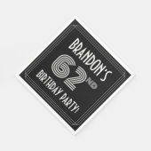 62e verjaardag: Art Deco Style + aangepaste naam Servet (Hoek)