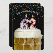 62e verjaardag Bierfeest Kaart (Voorkant / Achterkant)