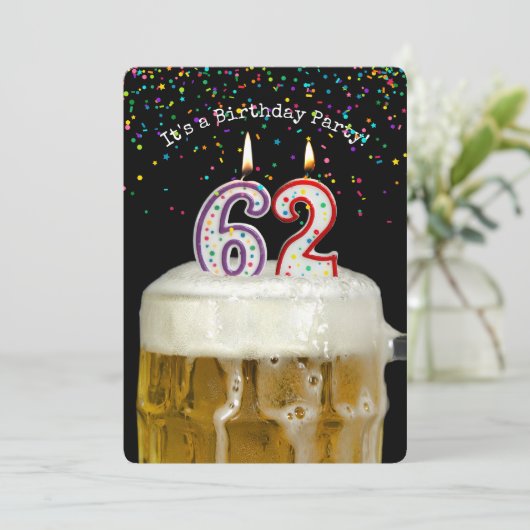 62e verjaardag Bierfeest Kaart (Staand voorkant)