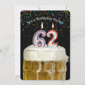 62e verjaardag Bierfeest Kaart (Voorkant)