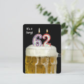 62e verjaardag Bierfeest Kaart (Staand voorkant)