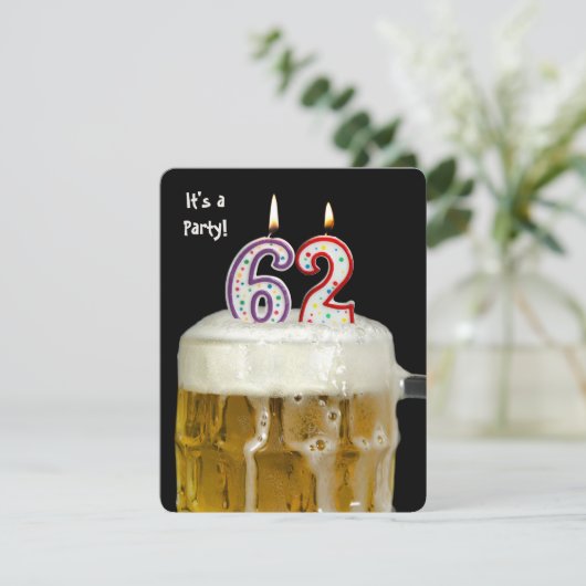 62e verjaardag Bierfeest Kaart (Staand voorkant)